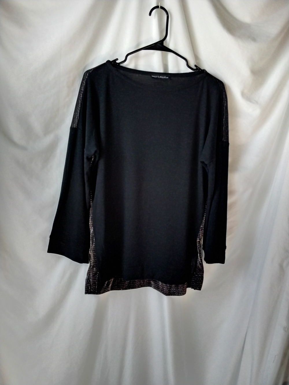 Black Women's Long Sleeve Tunic Top